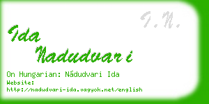 ida nadudvari business card