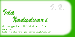 ida nadudvari business card